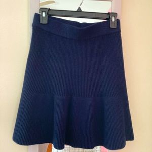 Zara knit ruffle mini skirt